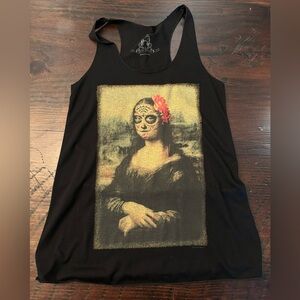 Adorable Mona Lisa with Day of the Dead- ish styling Tank Top- worn once! Small
